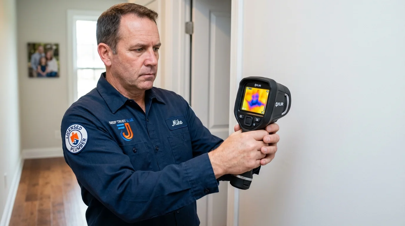 Thermal imaging leak detection by Johns Plumbing LLC in Sequim