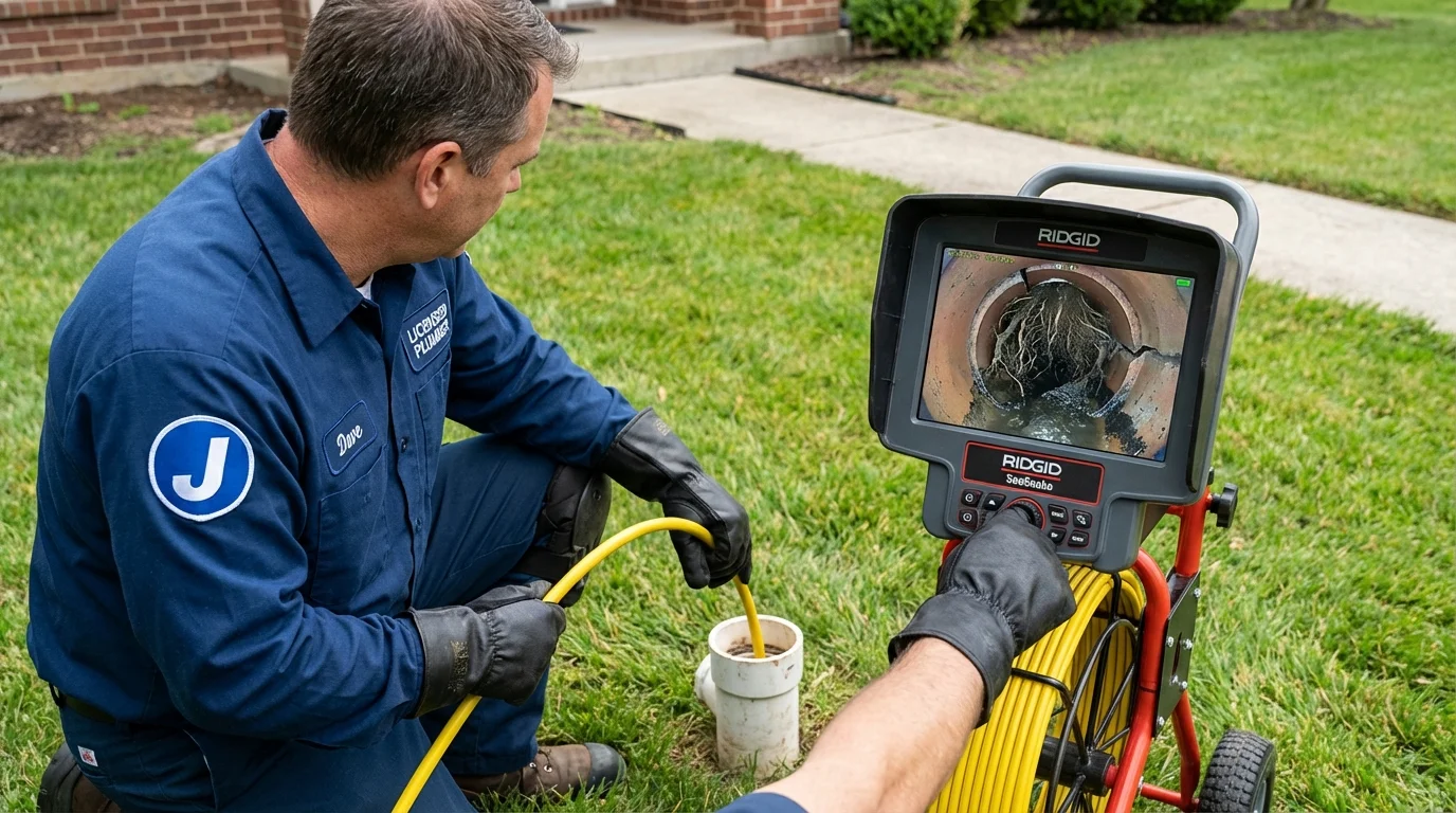 Sewer camera inspection being performed by Johns Plumbing LLC in Sequim